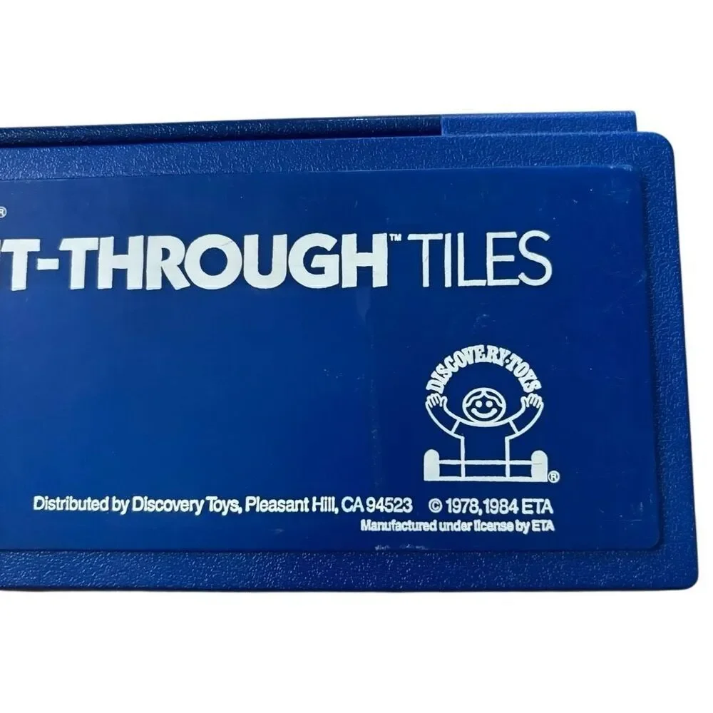 Discovery Toys Think-It-Through Tiles-4 Missing- 1989